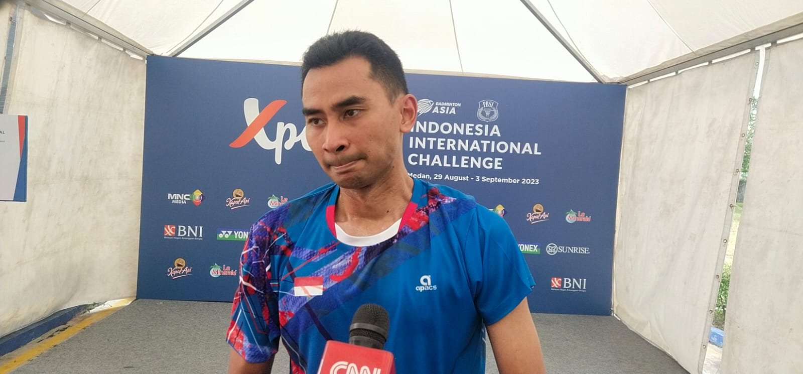 Lewati Ujian Pertama Xpora Indonesia International Challenge 2023, Tommy Sugiarto Bersyukur dapat Lawan Peringkat BWF di Atasnya