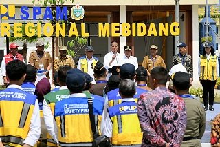 Jokowi Resmikan SPAM MEBIDANG Kapasitas 1.100 Liter/Detik di Binjai