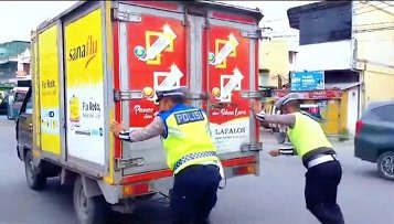 Sat Lantas Polres Belawan Sosialisasi Kamseltibcar Lantas di SMK Budi Agung Medan