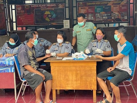 Warga Binaan Lapas Kelas I Medan Jalani Skrining HIV