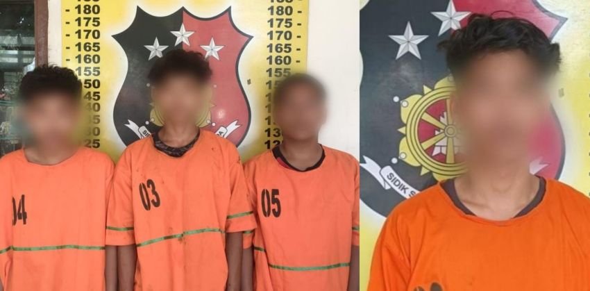 Empat Pelajar Asal Batubara Bacok dan Rampok Sepeda Motor