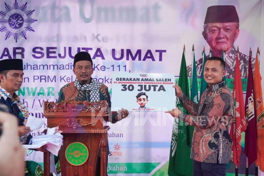 Sohib Gibran Sumbang Rp30 Juta di Gerakan Amal Shaleh PRM Tangkahan