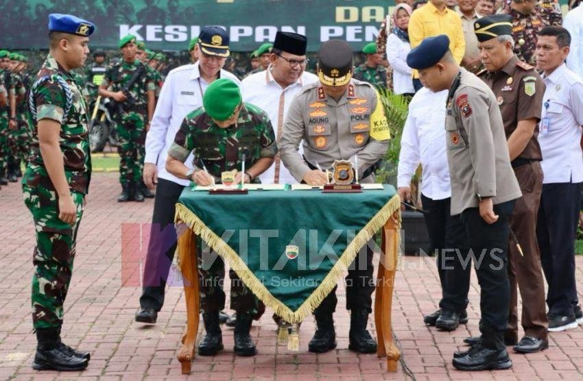 Kapolres Pelabuhan Belawan Hadiri Apel Kesiapsigaan Pengamanan Pemilu 2024