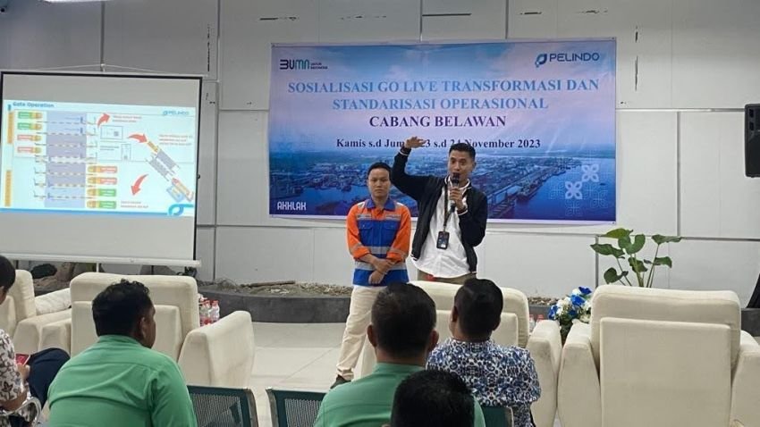 SPMT Sosialisssikan Transformasi Pelabuhan Belawan ke Pengguna Jasa