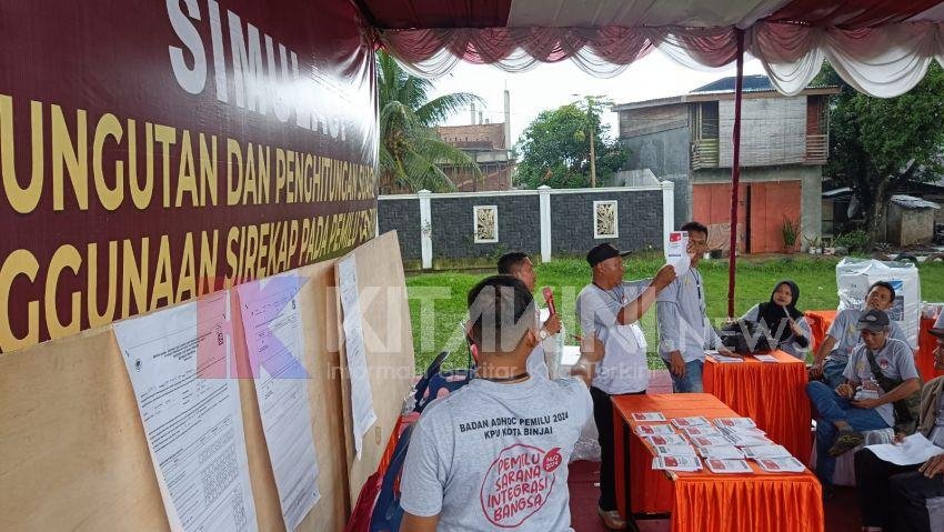 KPU Binjai Gelar Simulasi Pemungutan Suara dan Penghitungan Suara