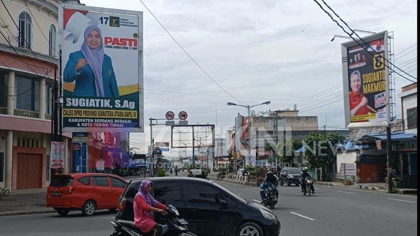 Ratusan APK Caleg Langgar Zona Larangan di Kota Tebingtinggi