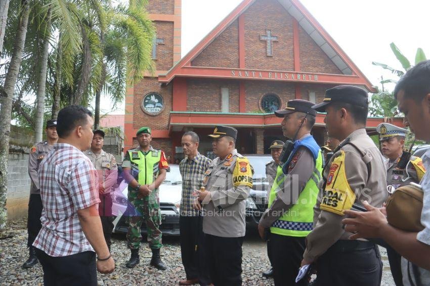 Tinjau Pengamanan Natal, Polres Langkat Siagakan 128 Personel