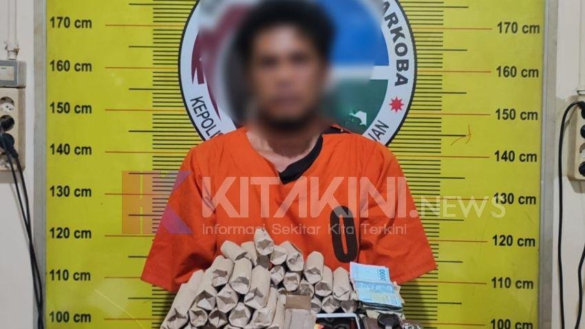 Polres Sidimpuan Tangkap Pemilik 530 Gram Daun Ganja di Hutaimbaru