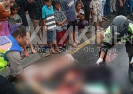 Ditabrak Truk Kontainer, Pengendara Sepeda Motor Tewas Ditempat