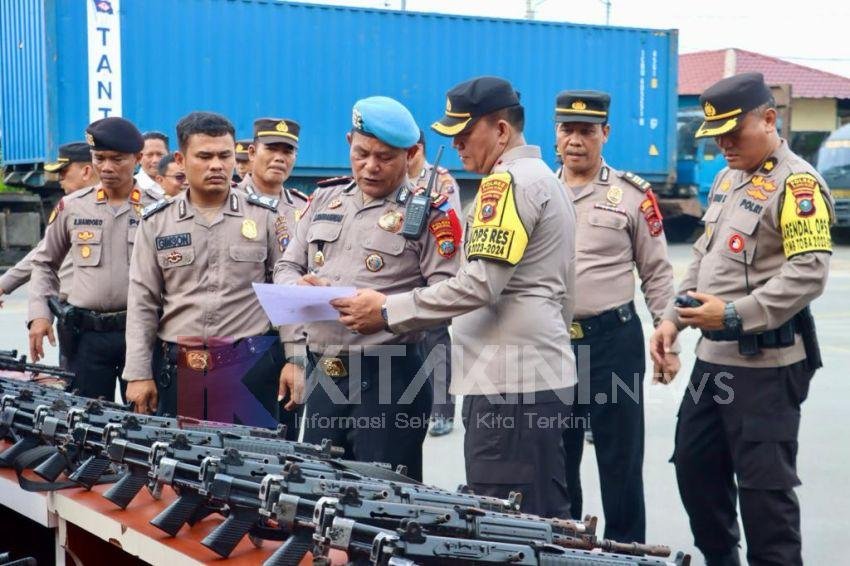 Kapolres Belawan Periksa Sarana Prasarana Kesiapan Pengamanan Pemilu 2024