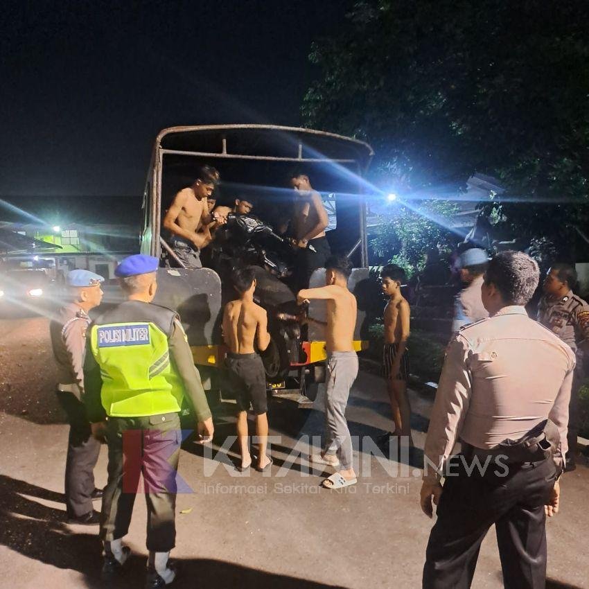 Diduga Kumpulan Genk Motor, Polres Binjai Bersama TNI Amankan 15 Anak Dibawah Umur
