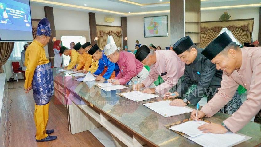 70 Pejabat di Lingkungan Pemkab Langkat Teken Pakta Integritas