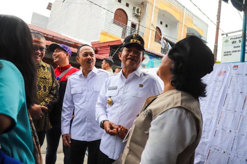 Pj Gubsu Bersama Forkopimda Pantau Pelaksanaan Pemilu 2024 di Kota Medan