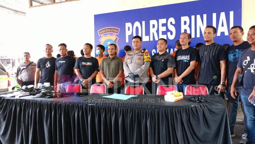 Polres Binjai Ringkus 13 Pelaku Begal yang Telah 39 Kali Beraksi