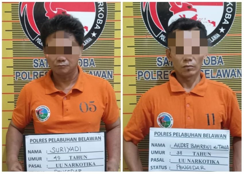 Polres Pelabuhan Belawan Tangkap 2 Pelaku terduga Pengedar Narkoba