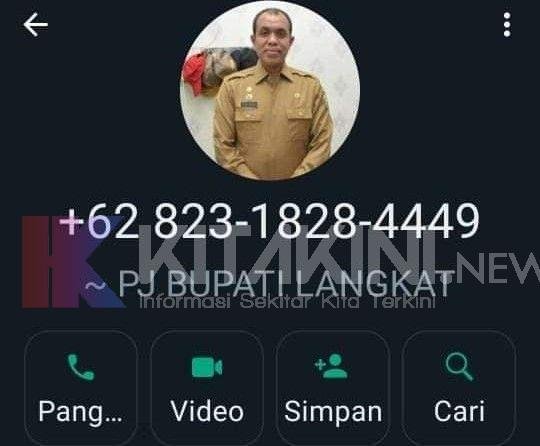 Baru Saja Dilantik, Beredar Nomor WhatsApp Palsu Pj Bupati Langkat