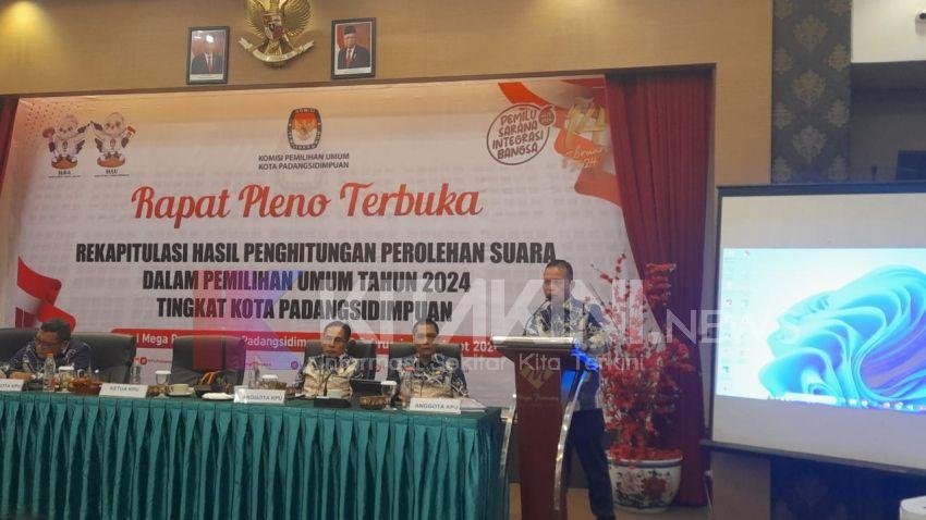 KPU Padangsidimpuan Gelar Rapat Pleno Rekapitulasi Suara Pemilu 2024