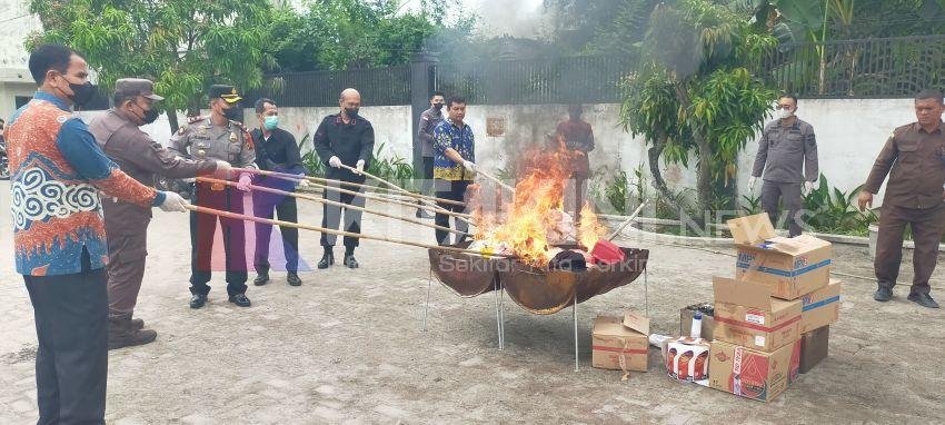 Cabjari Labuhan Deli Musnahkan Barang Bukti Narkoba