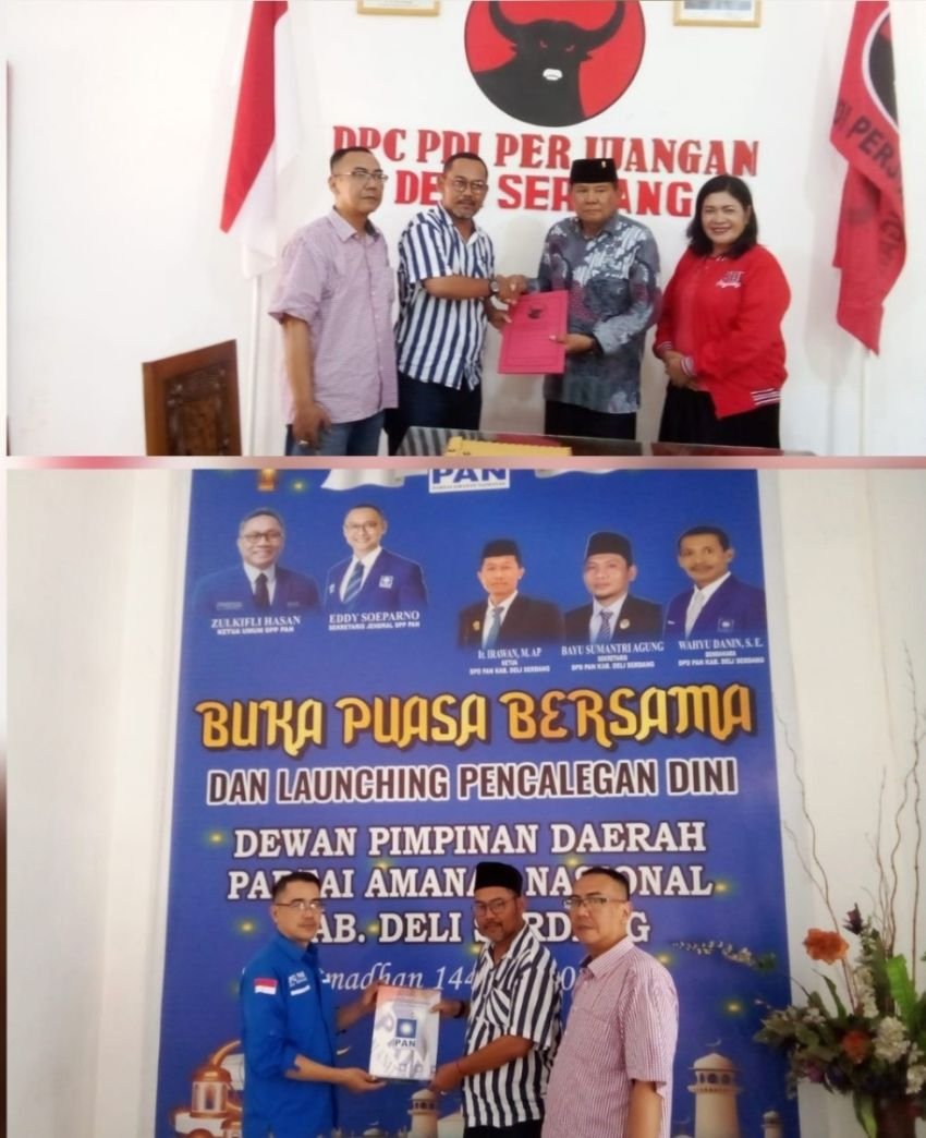 Tokoh Muda Sumut Ambil Formulir Pendaftaran Bacabup Deli Serdang dari PAN dan PDI Perjuangan