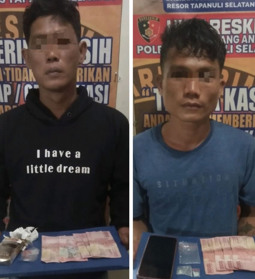 Dua Petani Ini Nyambi jadi Pengedar Sabu di Angkola Selatan