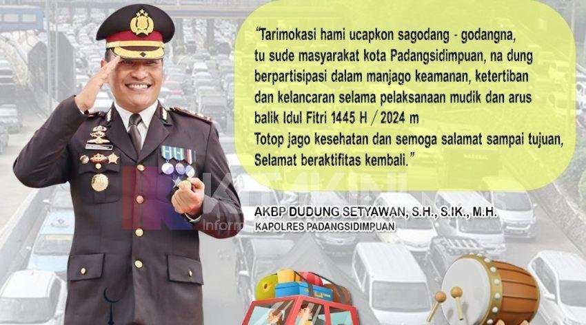 Ops Ketupat Toba 2024, Kapolres Padangsidimpuan Terima Kasih ke Masyarakat