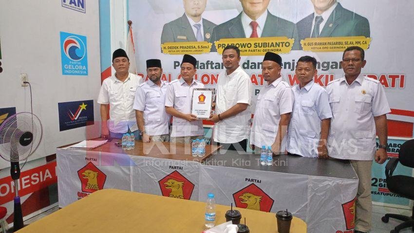 Wakil Walikota Binjai Kembalikan Formulir Bacalon Kepala Daerah ke Kantor Gerindra Langkat