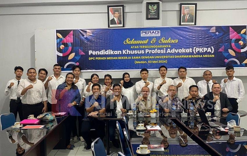 Dipimpin Dwi Ngai Sinaga, Peradi Medan Gelar PKPA di Universitas Dharmawangsa