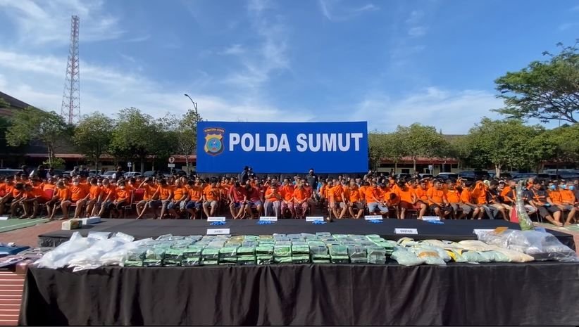 Polda Sumut Tangkap dan Sita 154,45 Kg Sabu dari 502 Tersangka