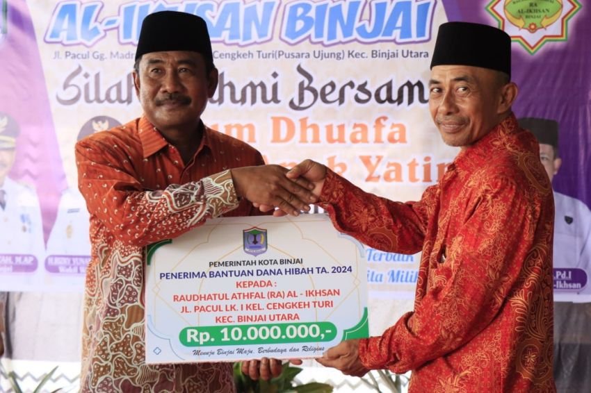 Wali Kota Binjai Serahkan Bantuan untuk Pembangunan Sarpras Raudhatul Athfal