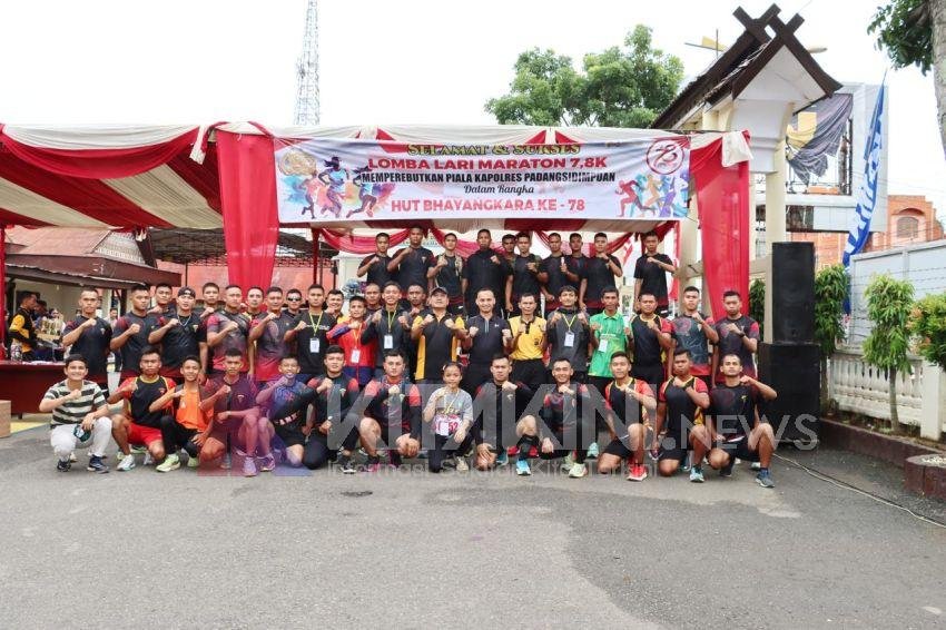 Lomba Maraton Meriahkan Perayaan HUT ke-78 Bhayyangkara di Padangsidimpuan