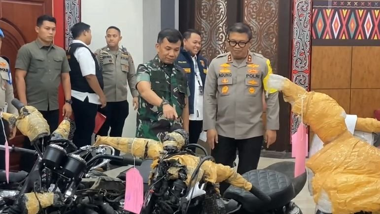 Polda Sumut dan Kodam I/BB Ungkap Penyeludupan Ratusan Harley