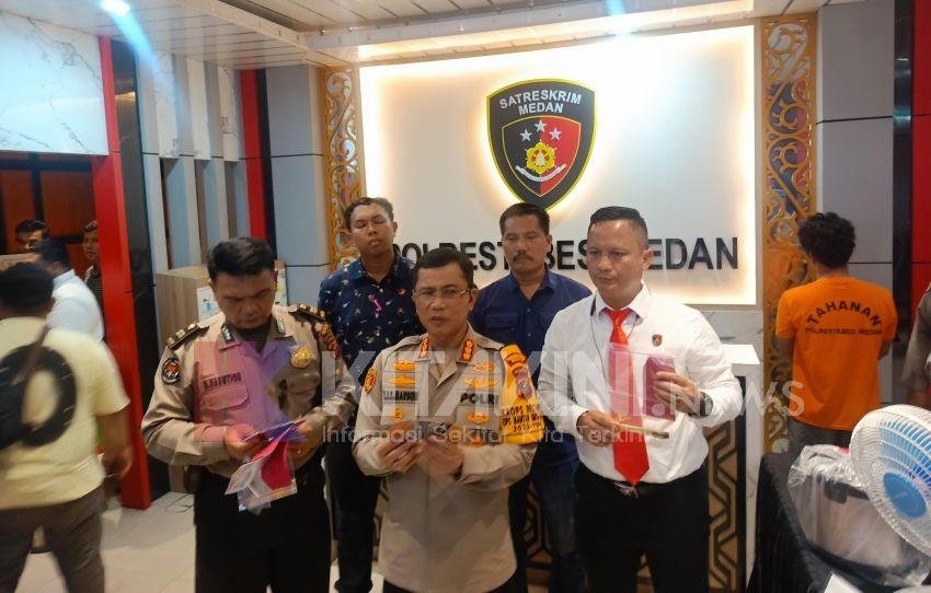 Polrestabes Medan Bekuk Residivis Pembobol ATM Modus Ganjal Kartu