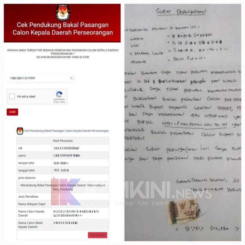 Terkuak, Diduga Pemalsu Dukungan Bacabup Tapsel Buka Suara