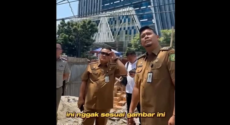 Tak Sesuai Desain, Bobby Nasution Marah-marah di Proyek Pembangunan Tugu di Jalan Balai Kota