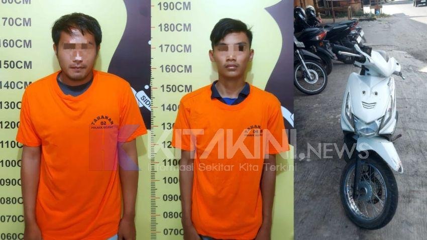 Dua Pria Ini Curi Sepeda Motor di RS Delia Kecamatan Selesai