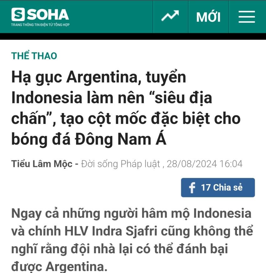 Media Vietnam Heboh! Indonesia U-20 Bikin Kejutan Besar, Kalahkan Argentina