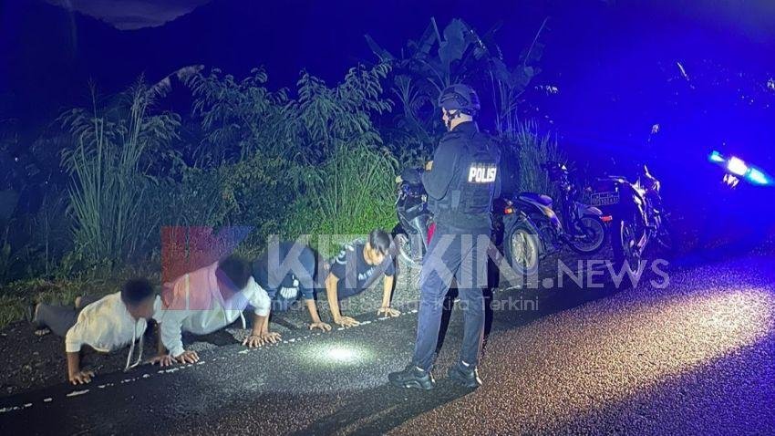 Tim Patmor Perintis Samapta Polres Padangsidimpuan Bubarkan Balap Liar