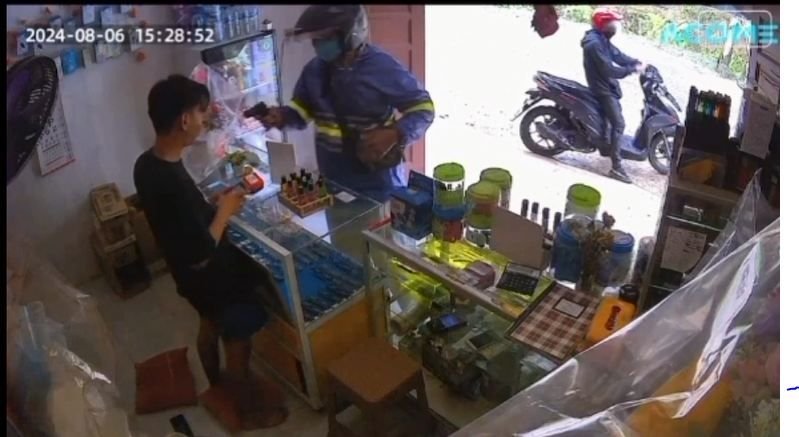 Kios Agen Transaksi Perbankan Nyaris Dirampok Dua Pria Bersenjata Api