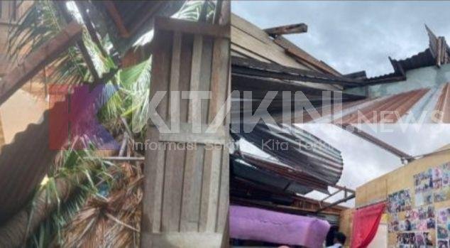 Cuaca Ekstrim Melanda Padangsidimpuan, Sejumlah Rumah Warga Alami Rusak Berat