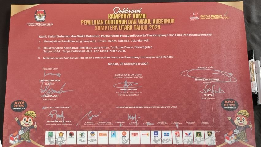 Edy-Hasan Didampingi Partai Umat, Semua Parpol Bobby-Surya Datang