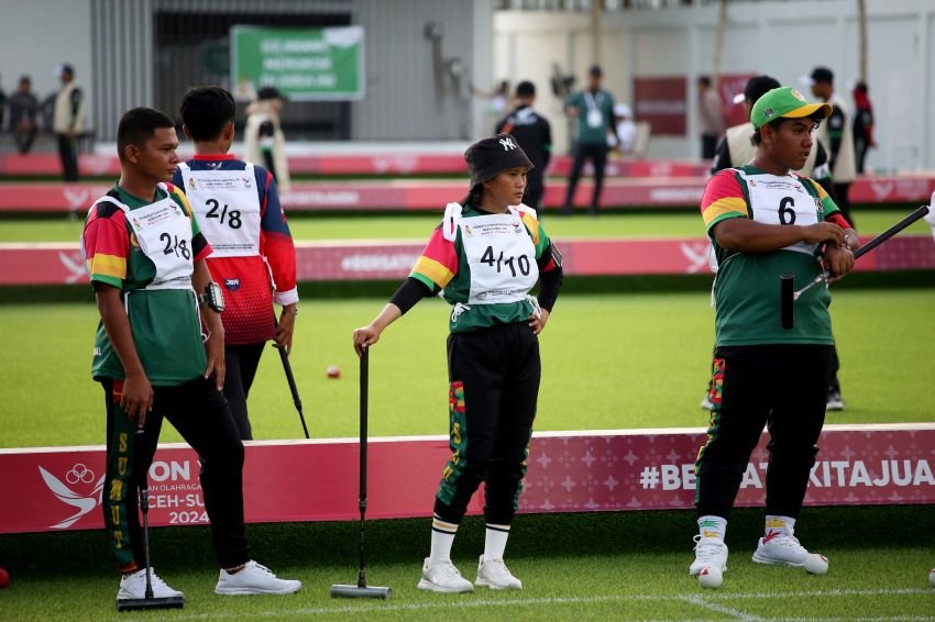 Tekuk Sulsel 18 Poin, Gateball Sumut Tancapkan Satu Kaki di Semifinal Beregu Campuran