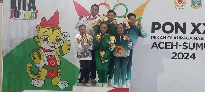 Della Rosse Ananda Purbowo Tebus Kegagalannya dengan Emas di Aerobik Pasangan
