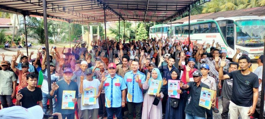 500 Tim Pemenangan Sidimpuan Tenggara Siap Rebut Suara Sanak Saudara Menangkan Hapendi-Gempar