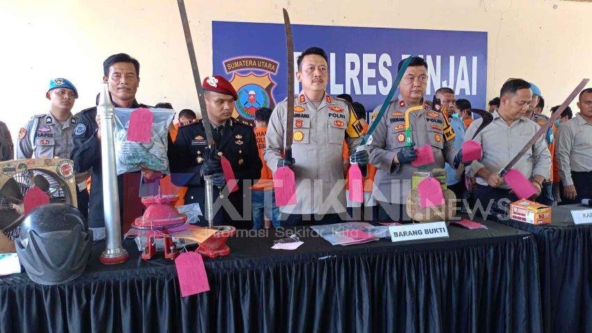 Polres Binjai Ungkap 20 Kasus Tindak Pidana Berikut 23 Tersangka