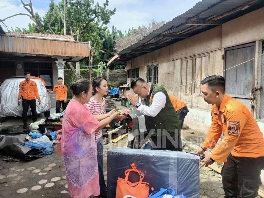 BPBD Binjai Serahkan Bantuan Darurat Bencana Korban Kebakaran