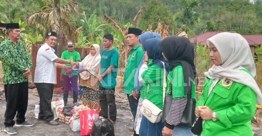 DPW PPP Sumut dan DPC Kota Padangsidimpuan Berikan Bantuan Korban Kebakaran