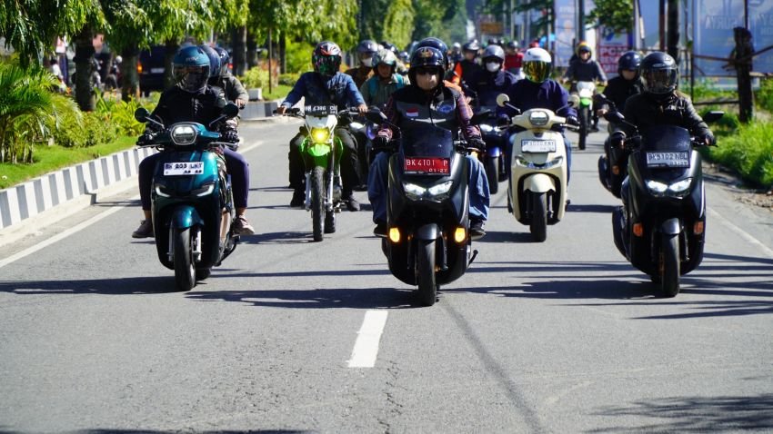 Tinjau Infrastruktur dan Baksos, Faisal bersama Dandim 0203/LKT Touring Desa