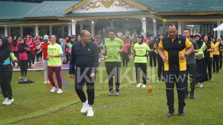 Pj Bupati Langkat Bersama Wakapolda Sumut Ajak Ikuti Power Fit Party