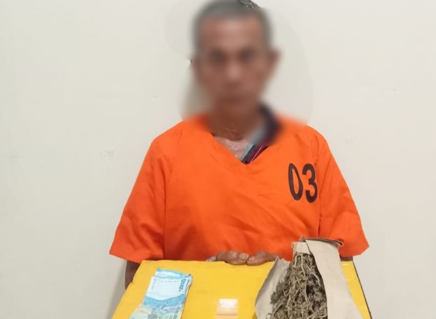 Seorang Kakek Residivis di Padangsidimpuan Ketahuan Edarkan Sabu dan Ganja
