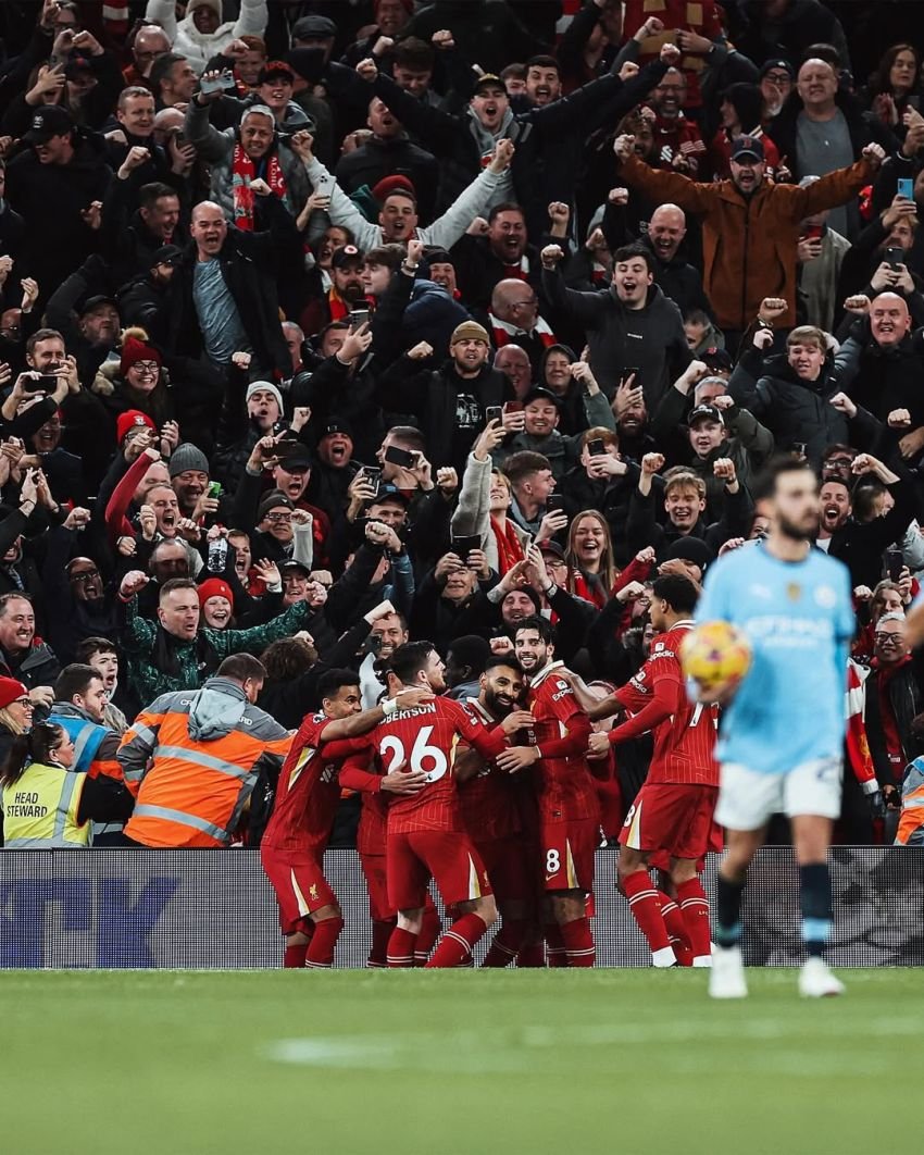 Liverpool Tundukkan Manchester City 2-0 di Anfield, Perburuk Rekor The Citizens